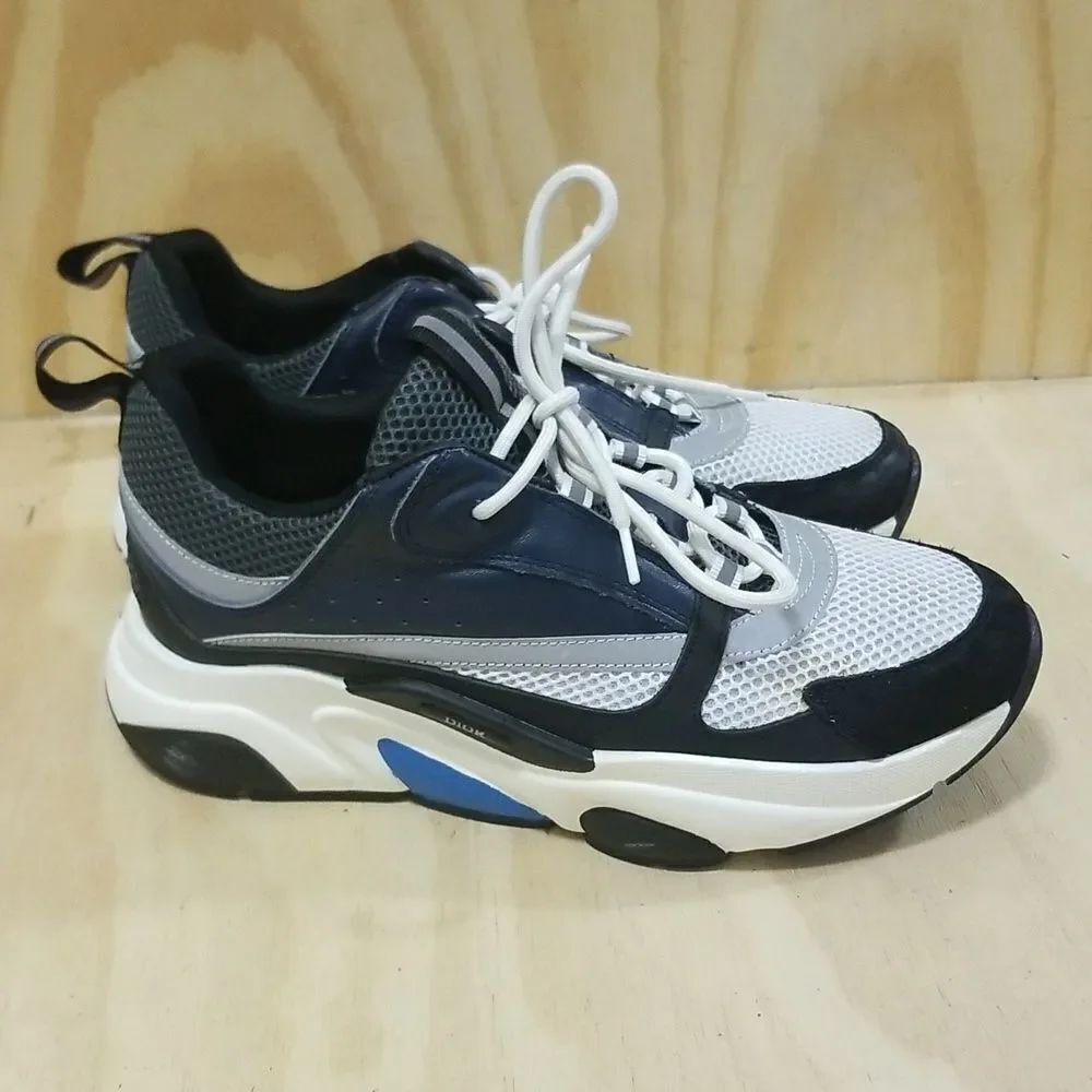 Size 40 ( EU) -DIOR Sneakers B22 Blue/Black Technical Knit 100% Authentic